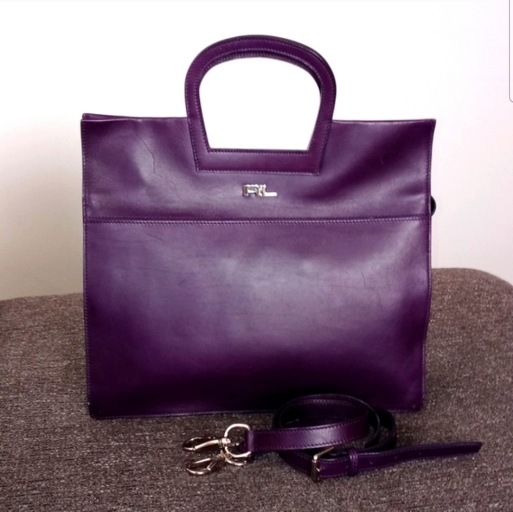 💟RARE 2014 Ralph Lauren💟 - Eggplant Purple Tote